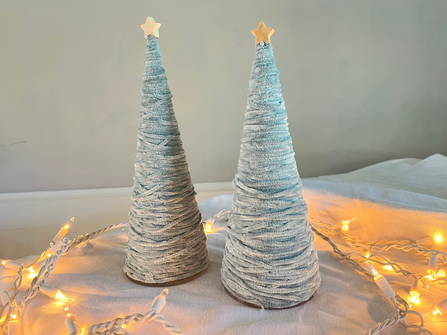 Chenille-Wrapped Cone Trees