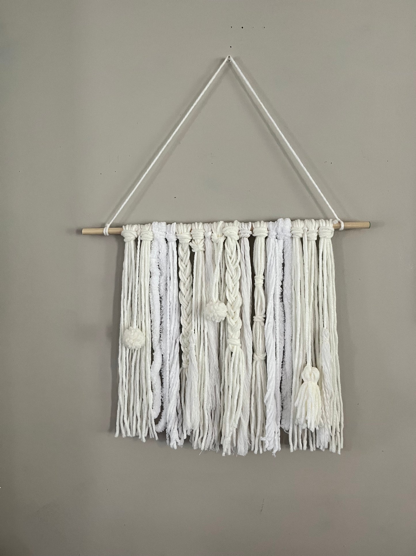 “In the Clouds” Ivory/White Wall Hanging
