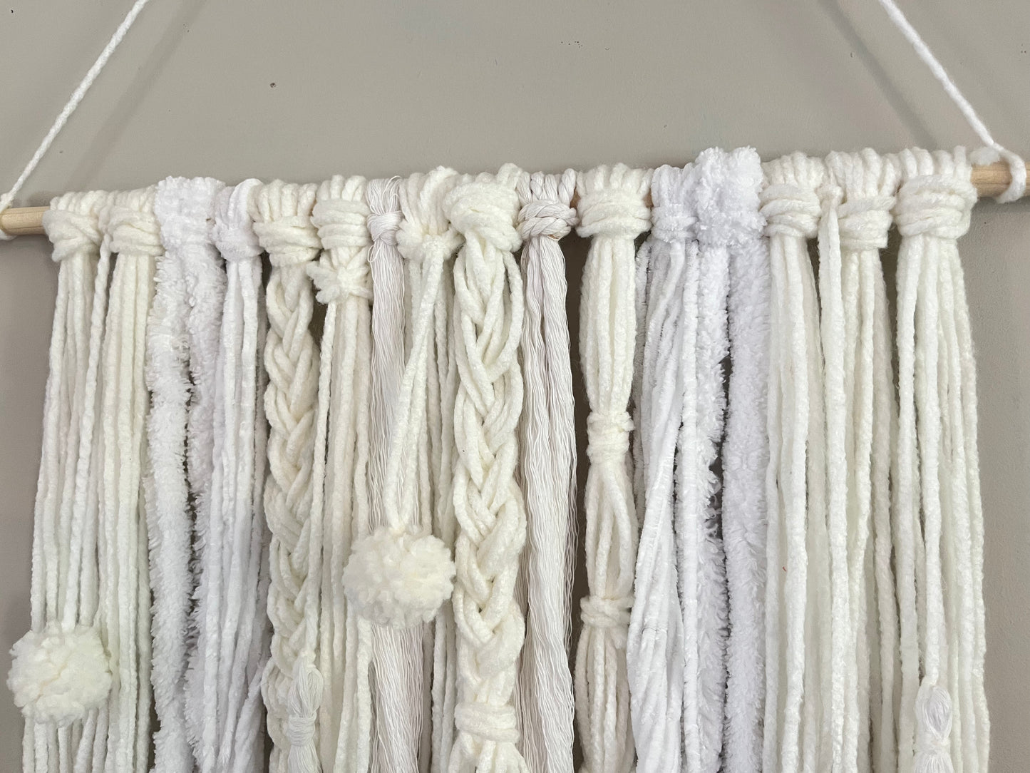 “In the Clouds” Ivory/White Wall Hanging