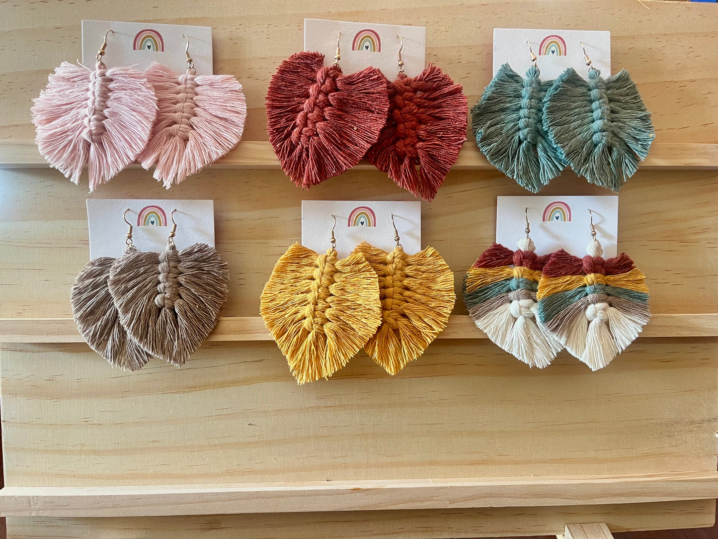 Fall “Leafy” Macrame Earrings