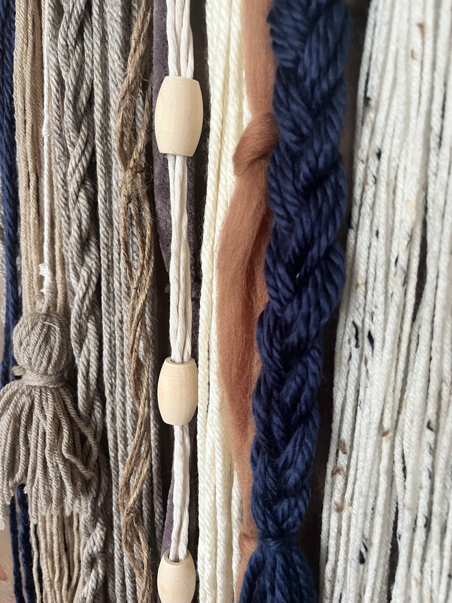 Fall Frost Textured Wall Hanging with Naturally Sourced Wood