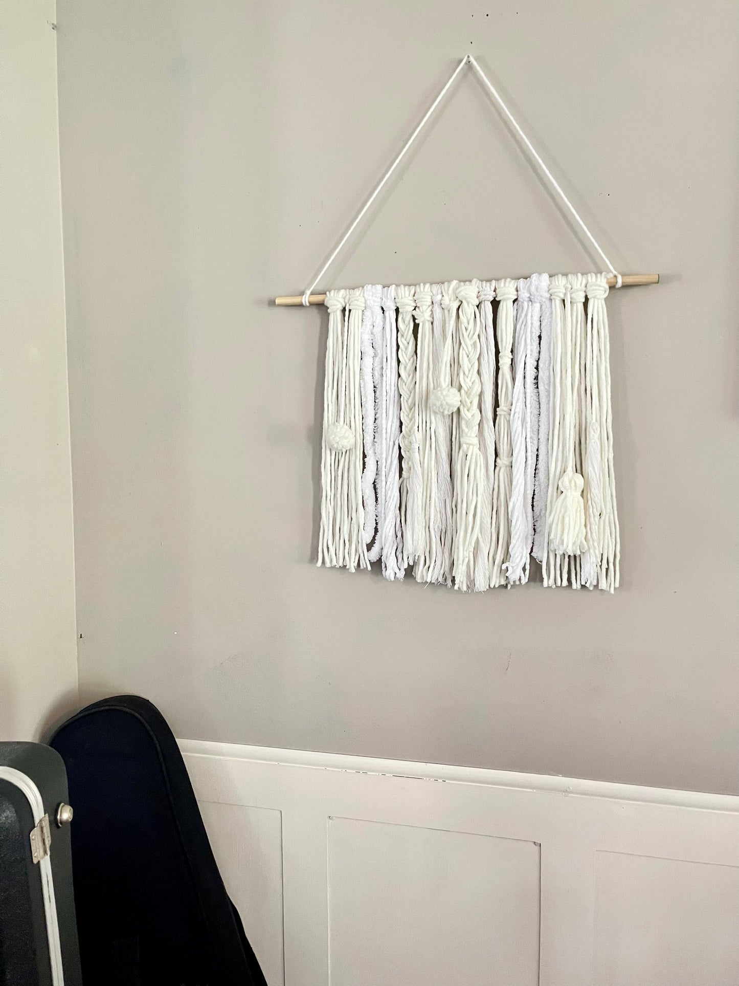 “In the Clouds” Ivory/White Wall Hanging
