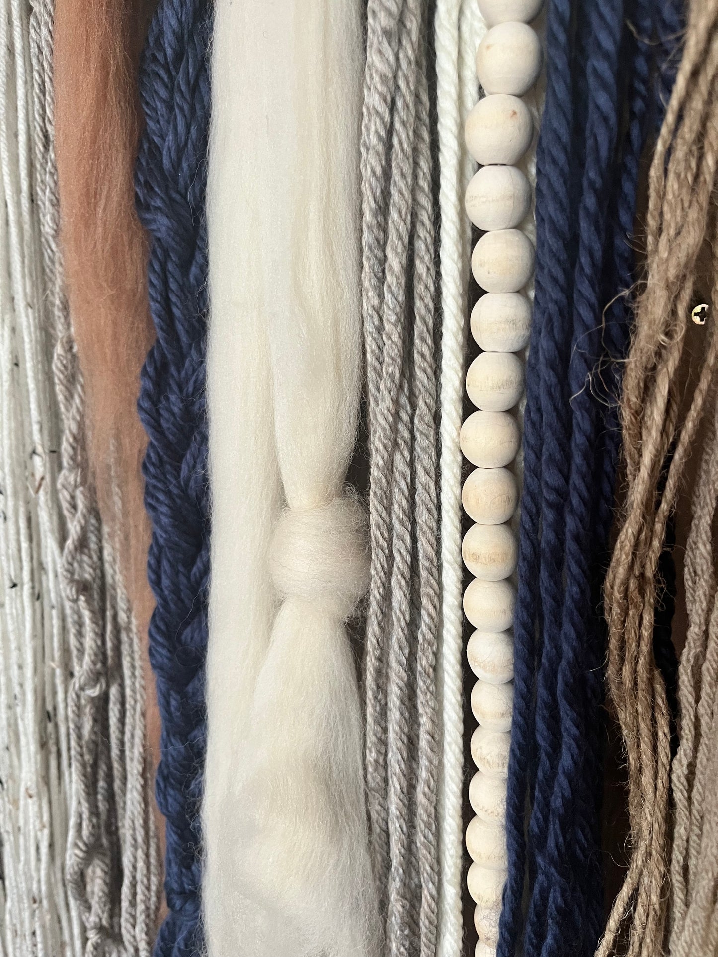 Fall Frost Textured Wall Hanging with Naturally Sourced Wood