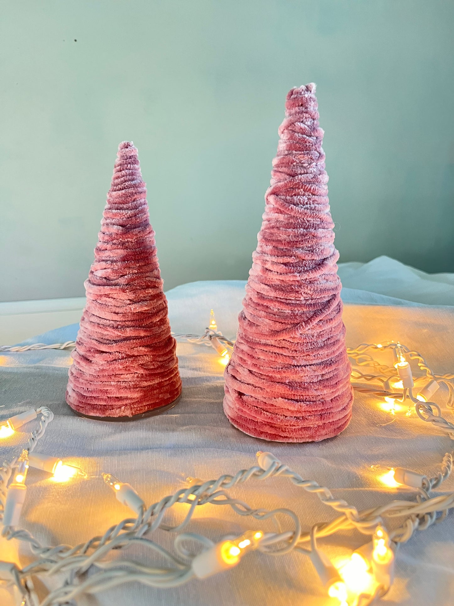 Chenille-Wrapped Cone Trees