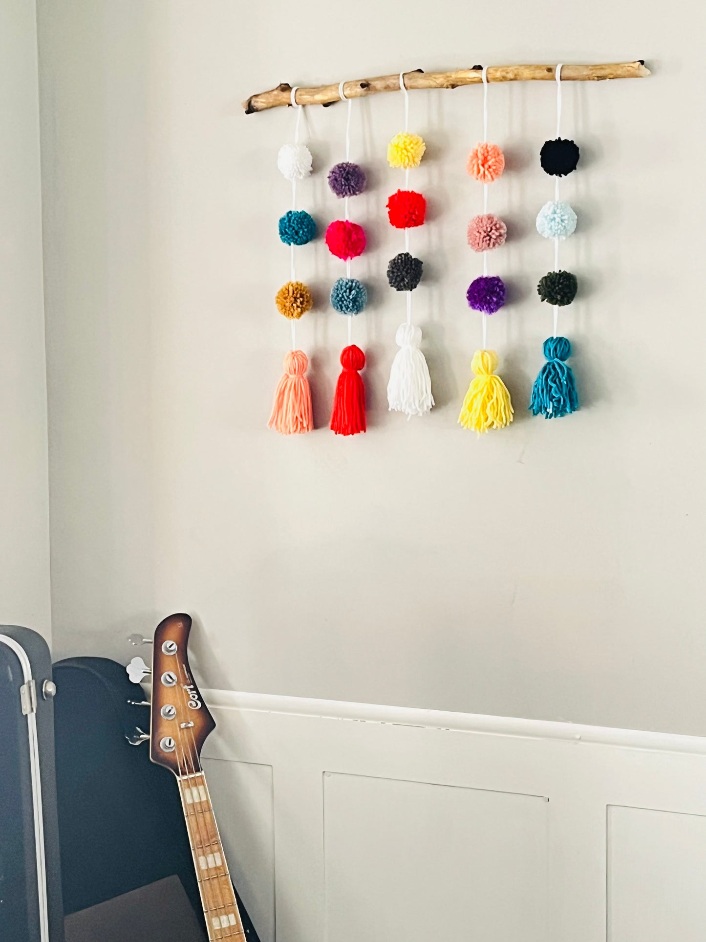 Pom Pom Color Pop Boho Wall Hanging