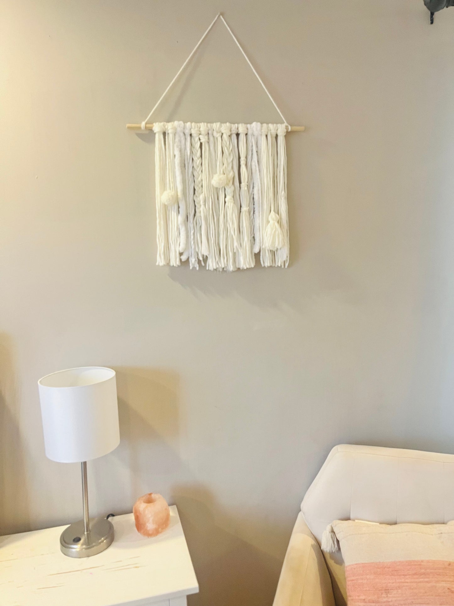 “In the Clouds” Ivory/White Wall Hanging