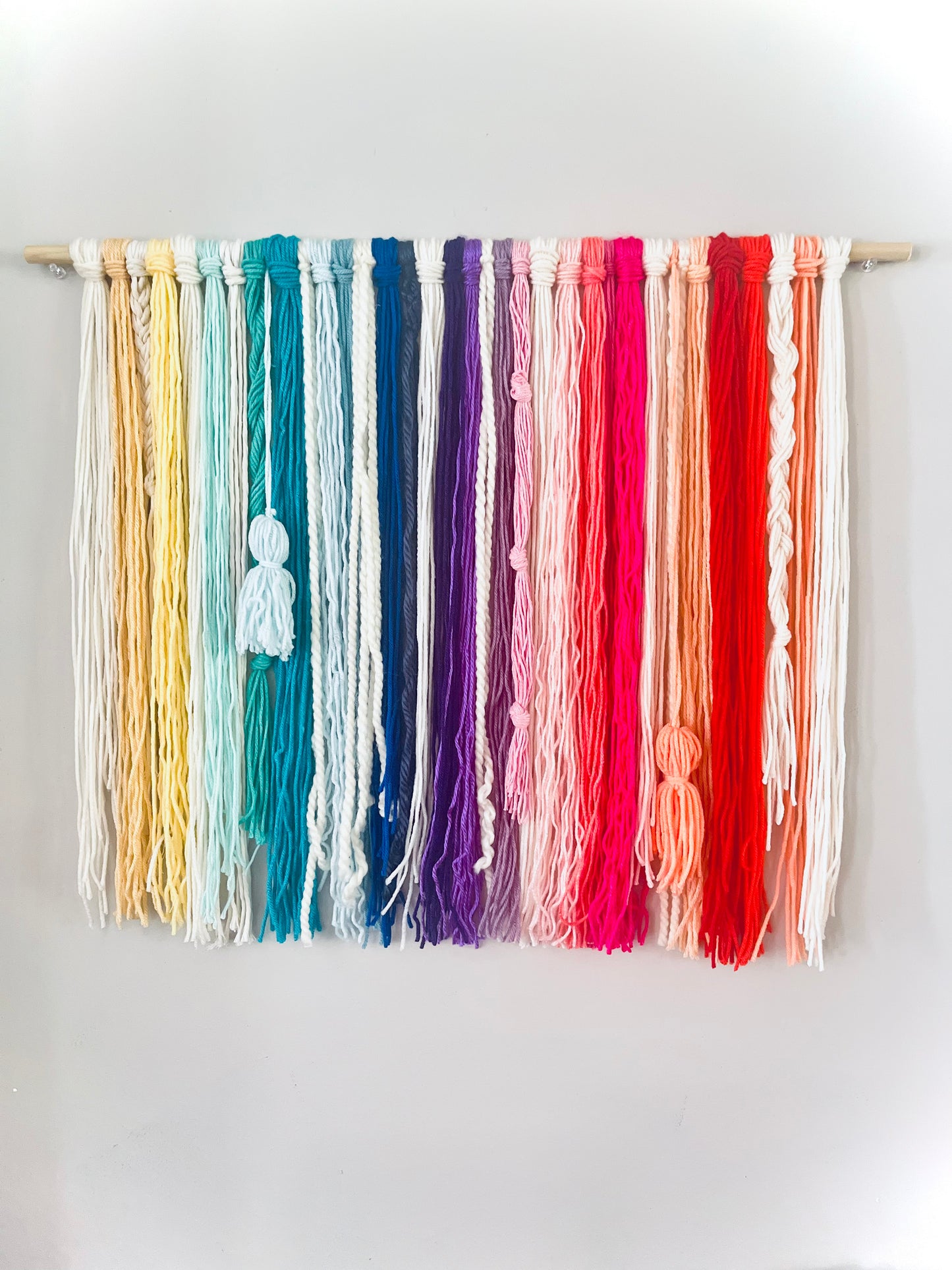 Vibrant Boho Rainbow Wall Hanging