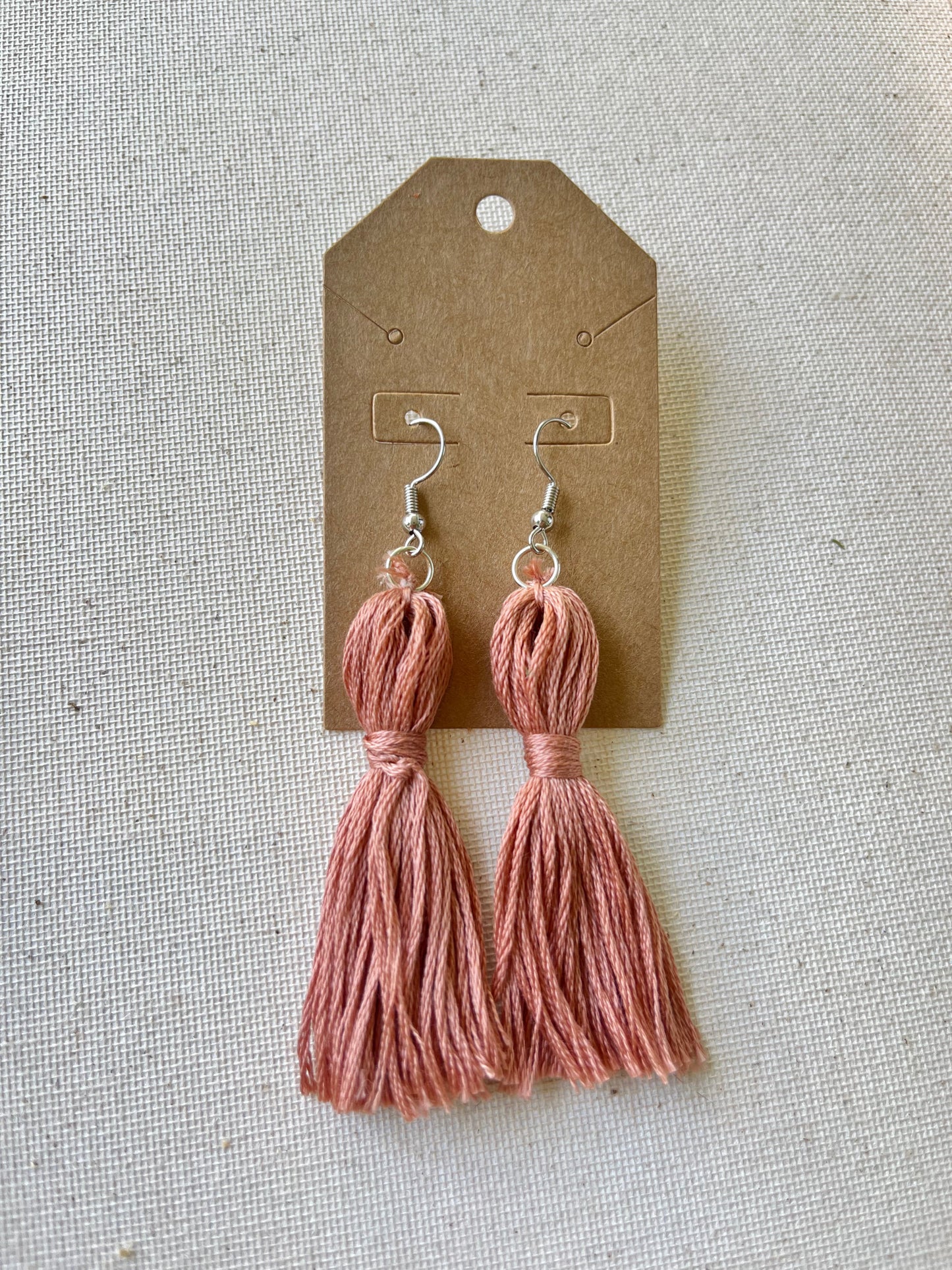 Petal Pink Tassel Earrings