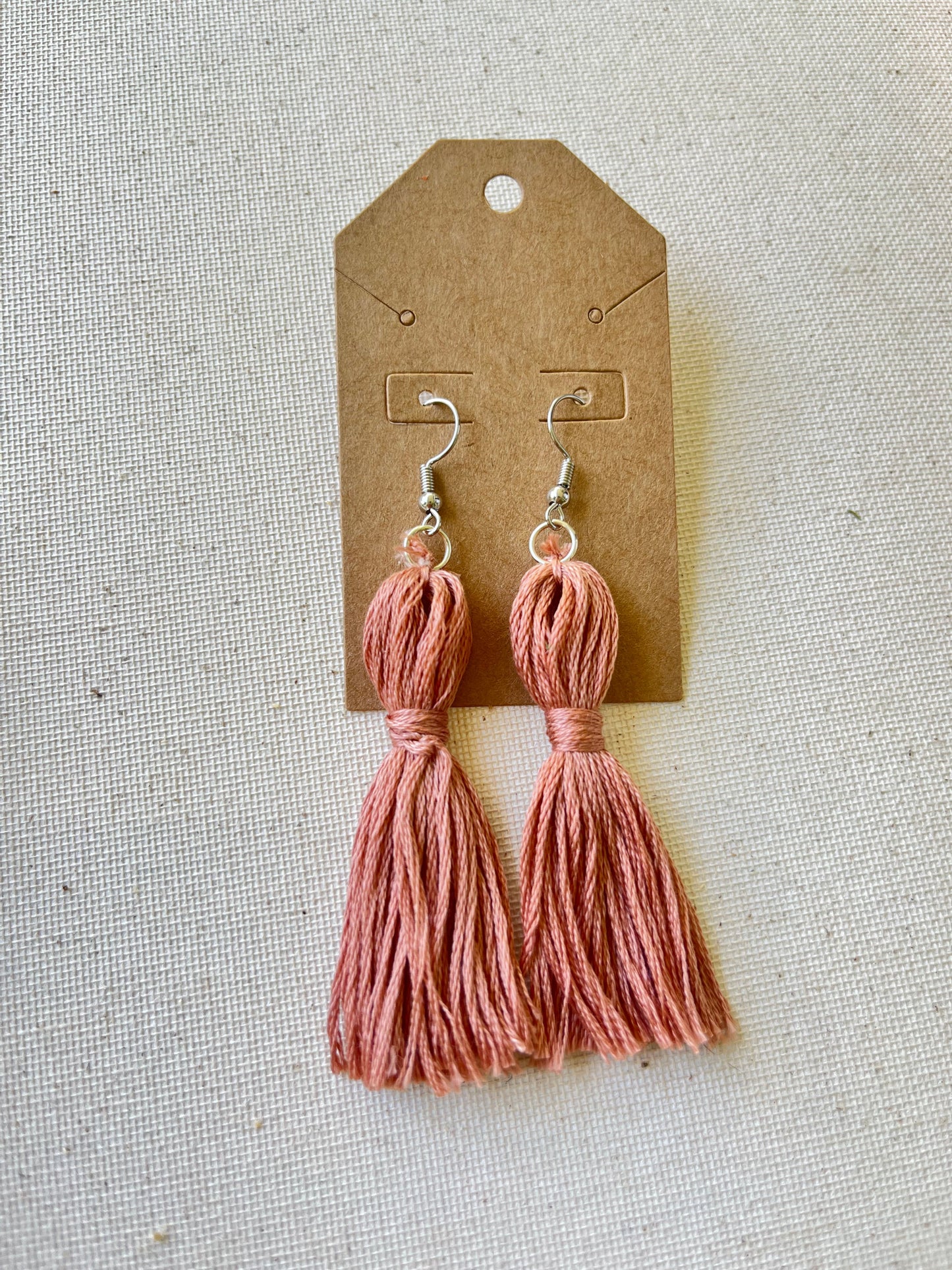 Petal Pink Tassel Earrings