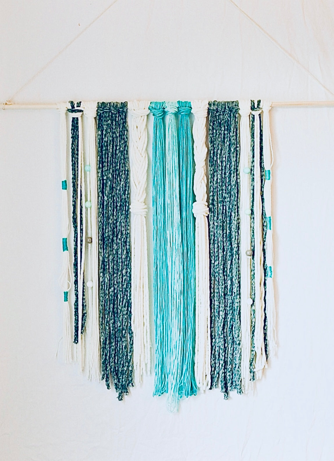 Sea Glass and Turquoise Wall Hanging