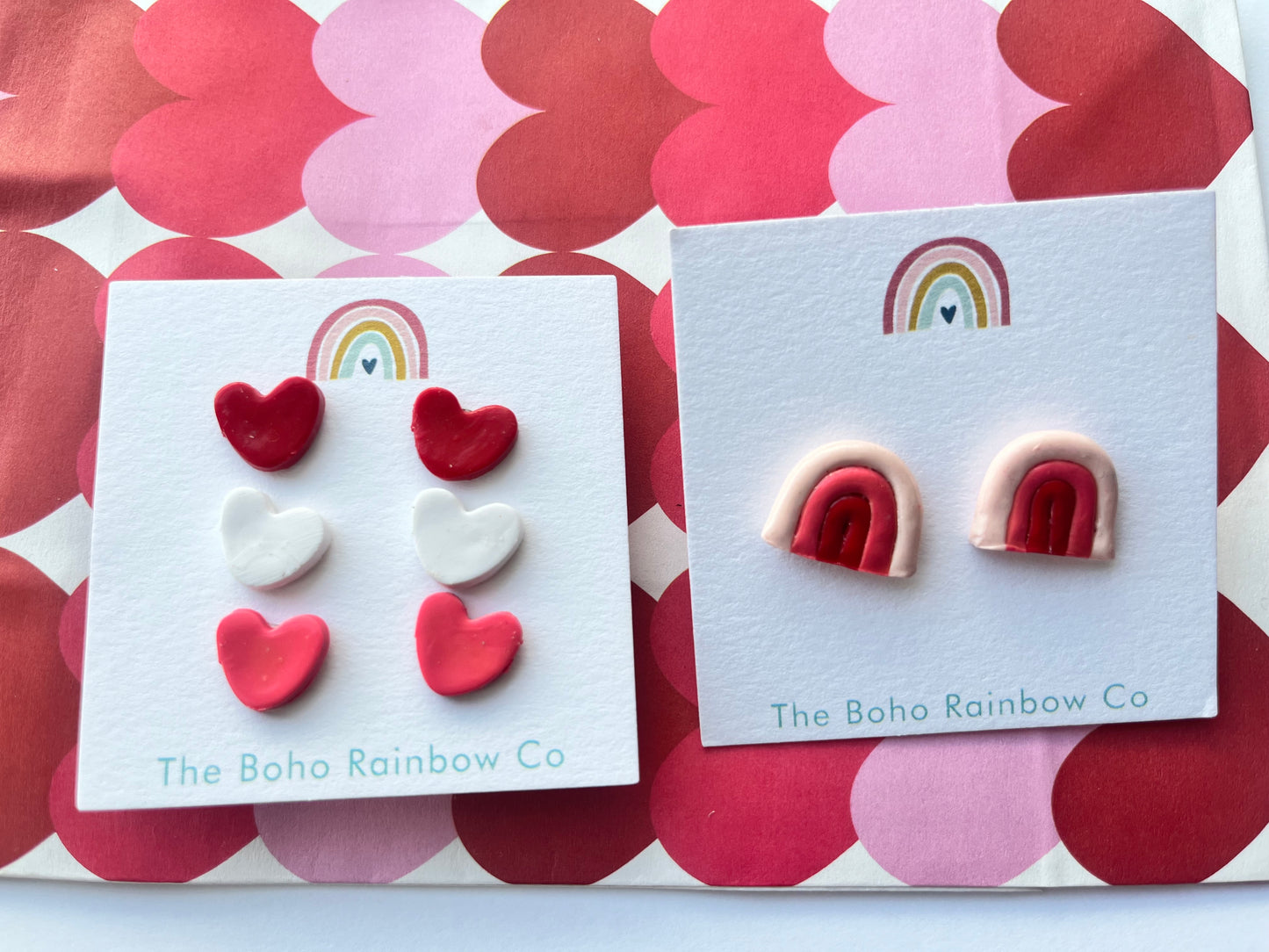 Rainbow Clay Studs